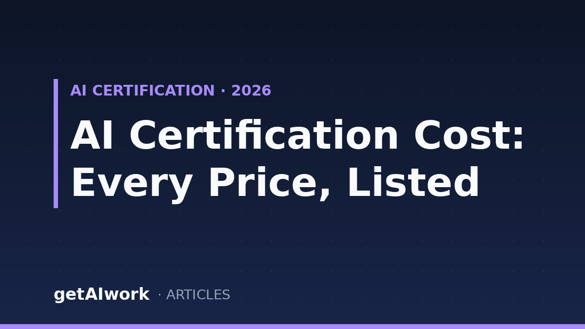 AI Certification Cost in 2026: Every Price, Listed