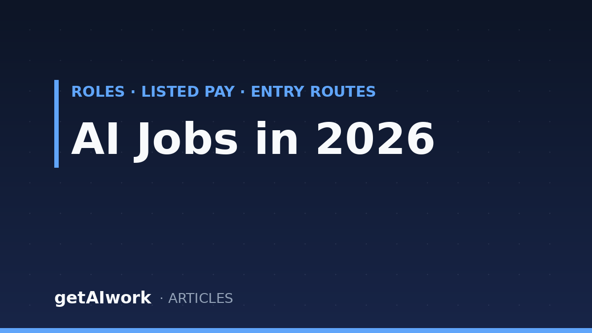 AI Jobs in 2026: Every Role Type, What They Pay (As Listed), and How to Get Hired