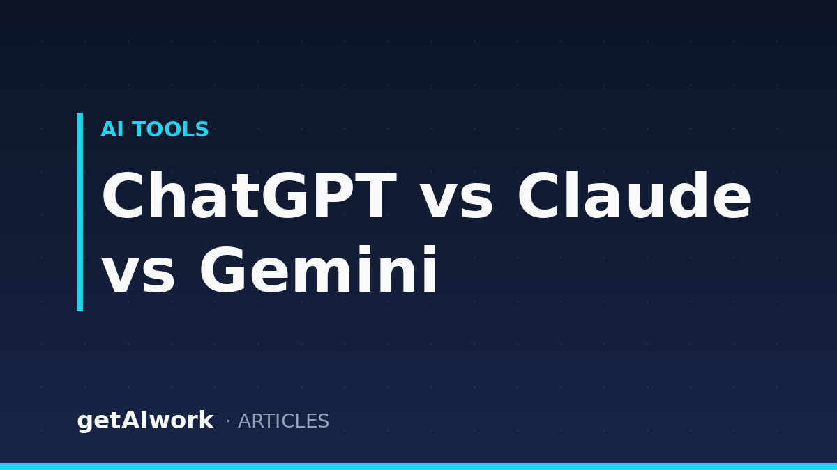 ChatGPT vs Claude vs Gemini in 2026: An Honest Comparison