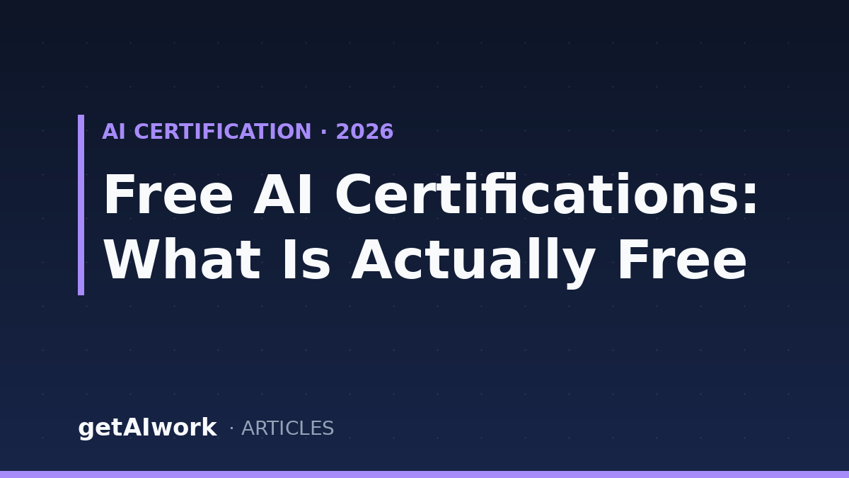 Free AI Certifications in 2026: What Is Actually Free