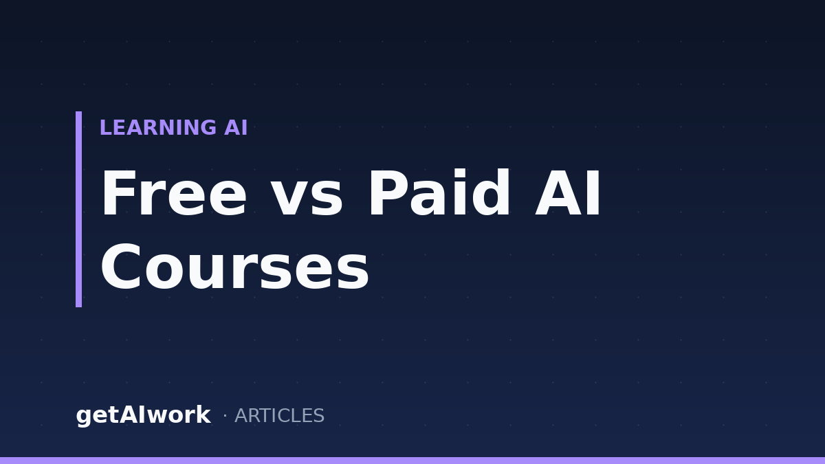 Free vs Paid AI Courses: What Actually Justifies the Cost