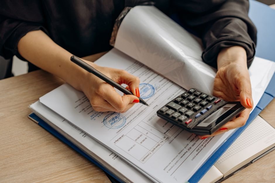 Reviewing income records in a spreadsheet