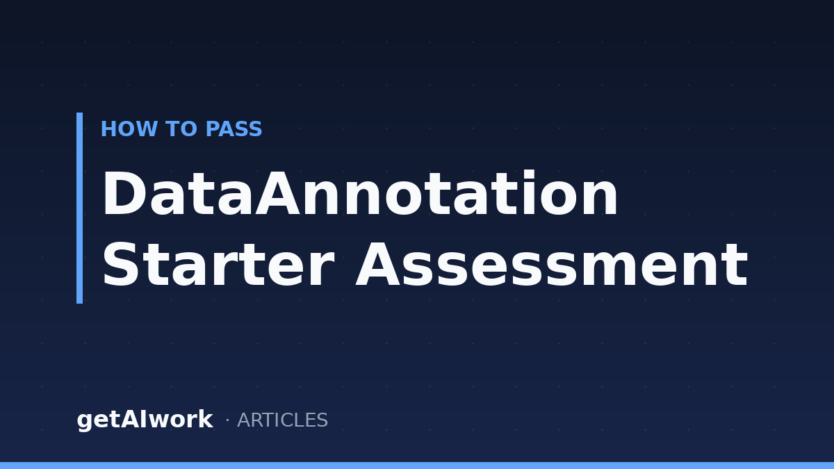 DataAnnotation Starter Assessment: You Get One Try