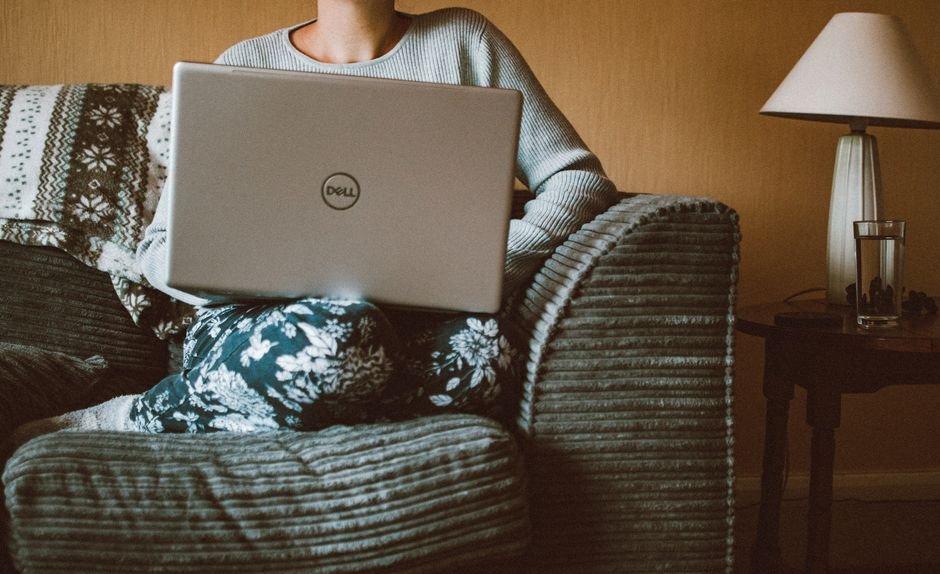 A remote worker at a home office desk