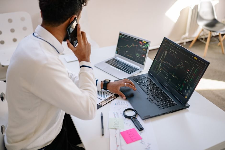 Expert contributor working on AI training data at a laptop