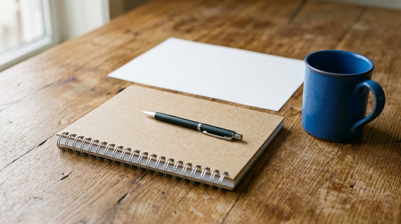 A close up of a desk with tools used for evaluating otter ai careers compensation packages.